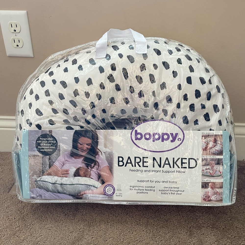 Boppy Pillow w/ Pottery Barn Kids Black and White cover